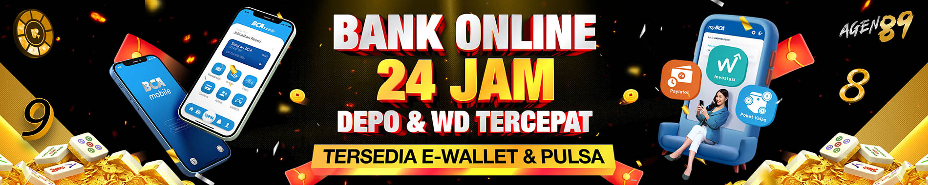 AGEN89 BANK ONLINE 24 JAM DEPO & WD TERCEPAT